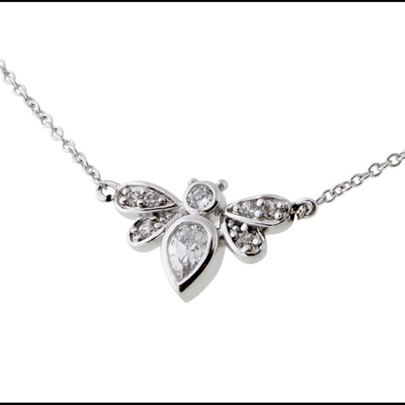 Cubic Zirconia Tiny Queen Bee Necklace, NWT-Boutique - Picture 10 of 10